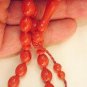 PRAYER BEADS TOMATO RESIN OTTOMAN CARVE 33 BEADS