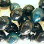 PRAYER BEADS GREEN BLACK MARBLING 33 OLIVE  FATURAN