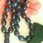 PRAYER BEADS GREEN BLACK MARBLING 33 OLIVE  FATURAN