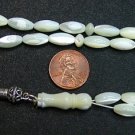 PRAYER BEADS RICE SHAPED MOTHER OF PEARL & STERLING
