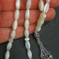 PRAYER BEADS RICE SHAPED MOTHER OF PEARL & STERLING