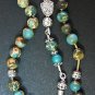 GREEK KOMBOLOI WORRY BEADS VARISCITE & STERLING