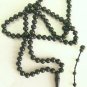 PRAYER BEADS  BLACK RESIN OTTOMAN CUT 99 BEADS