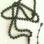 PRAYER BEADS BLACK RESIN OTTOMAN CUT 99 BEADS