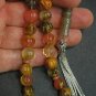 PRAYER BEADS KOMBOLOI CARVED VOLCANO QUARTZ & STERLING
