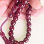 PRAYER WORRY BEADS KOMBOLOI BURGUNDY BARREL FATURAN