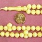 PRAYER BEADS  BUTTERSCOTCH RESIN OTTOMAN CUT 99 BEADS