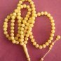PRAYER BEADS  BUTTERSCOTCH RESIN OTTOMAN CUT 99 BEADS