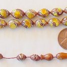 Islamic Prayer Beads KUKA STERLING STUD AND AMBER INLAY