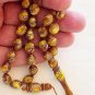 Islamic Prayer Beads KUKA STERLING STUD AND AMBER INLAY