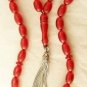 PRAYER BEADS TESBIH VINTAGE MISKETA POMMEGRENADE COLOR