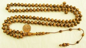 ISLAMIC PRAYER BEADS TASBIH SUBHA  ZEBRANO 99 BEADS