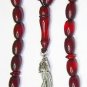 PRAYER WORRY BEADS KOMBOLOI VINTAGE BORDEAUX MISKETA