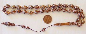 Islamic Prayer Beads KUKA WITH FINE STERLING STUDDING