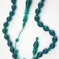 PRAYER BEADS GREEN TURKISH AMBER - SUPERIOR CARVING