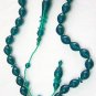 PRAYER BEADS GREEN TURKISH AMBER - SUPERIOR CARVING