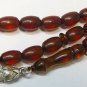 PRAYER BEADS KOMBOLOI VINTAGE COGNAC AMBER MISKETA