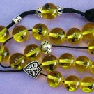 ROUND  BEAD KOMBOLOI AMBER RESIN INSECTS IN EACH BEAD