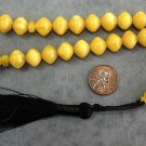 PRAYER BEADS KOMBOLOI BUTTERSCOTCH AMBER SHALGAMY CARVE