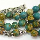 PRAYER BEADS TESBIH KOMBOLOI VARISCITE & STERLING