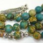 PRAYER BEADS TESBIH KOMBOLOI VARISCITE & STERLING