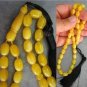 PRAYER BEADS KOMBOLOI BUTTER YELLOW AMBER RICE CUT