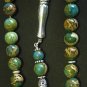PRAYER WORRY BEADS TESBIH VARISCITE & HEAVY STERLING - LUXURY COLLECTIBLE