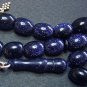 PRAYER WORRY BEADS KOMBOLOI BLUE GOLDSTONE AND STERLING - COMPLETE AND PERFECT