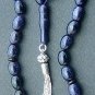 PRAYER WORRY BEADS KOMBOLOI BLUE GOLDSTONE AND STERLING - COMPLETE AND PERFECT