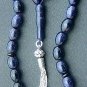 PRAYER WORRY BEADS KOMBOLOI BLUE GOLDSTONE AND STERLING - COMPLETE AND PERFECT