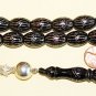 PRAYER WORRY BEADS TESBIH HUGE YUSR BARREL WITH 12.500 STERLING STUDS VRARE