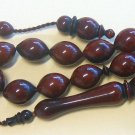 PRAYER WORRY BEADS TESBIH CHAPELET HENNA DYED KUKA - RARELY SEEN -COLLECTOR'S