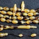 ISLAMIC PRAYER BEADS GALALITH FAUX TORTOISE 99 BEADS - RARE COLLECTOR'S