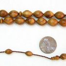 PRAYER BEADS TESBIH KOMBOLOI:CENTENARY OLIVE 33 BEADS SUPERIOR CARVING