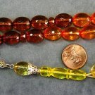PRAYER BEADS AMBER LIKE FACETED  AND COLOR GRADUATED