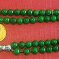 ISLAMIC PRAYER BEADS TESBIH 99 GREEN JADE & STERLING SILVER - by Tesbihci