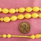 PRAYER BEADS YELLOW AMBER RESIN OTTOMAN CARVE 33 Beads