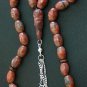 PRAYER BEADS TESBIH KOMBOLOI SESAME JASPER & STERLING - COLLECTOR'S