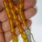 PRAYER BEADS KOMBOLOI VINTAGE MISKET CATALIN  AMBER COLOR NEW OLD STOCK 1950