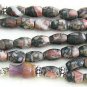 ISLAMIC PRAYER BEADS FOSSILE AGATE & STERLING SILVER