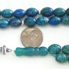 PRAYER WORRY BEADS KOMBOLOI OVAL CHRISOCOLLA & STERLING