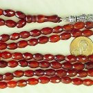 ISLAMIC PRAYER BEADS 99 FACETED CARNELIAN RARELY SEEN V. PLEASANT COLLECTOR'S