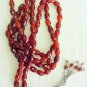 ISLAMIC PRAYER BEADS 99 FACETED CARNELIAN RARELY SEEN V. PLEASANT COLLECTOR'S