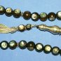 TESBIH PRAYER BEADS KOMBOLOI EBONY INLAID W PAUA SHELL UNIQUE COLLECTOR'S XXR