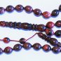 PRAYER BEADS TESBIH RED & BROWN MARBLED VINTAGE GALALITH UNIQUE XR COLLECTOR'S