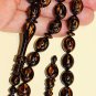 PRAYER BEADS TESBIH MARBLED MULTICOLOR VINTAGE GALALITH +EXCEPTIONAL+COLLECTOR'S