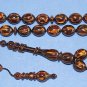 PRAYER BEADS TESBIH MARBLED MULTICOLOR VINTAGE GALALITH +EXCEPTIONAL+COLLECTOR'S