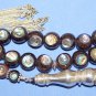 TESBIH PRAYER BEADS KOMBOLOI EBONY INLAID W PAUA SHELL UNIQUE COLLECTO'RS XXR