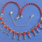 1950 Vintage Enameled Rosary Centers Repurposed into Necklace W Coral & Sterling