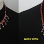 1950 Vintage Enameled Rosary Centers Repurposed into Necklace W Coral & Sterling